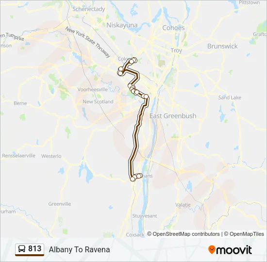 Mapa de 813 de autobús