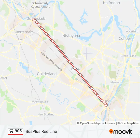 905 Bus Line Map