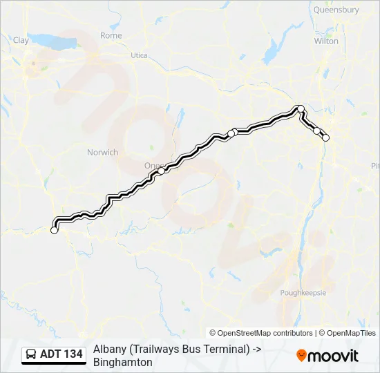 ADT 134 Bus Line Map