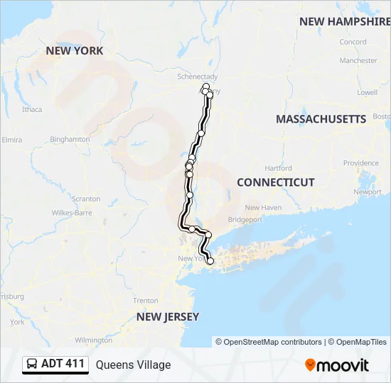 ADT 411 Bus Line Map