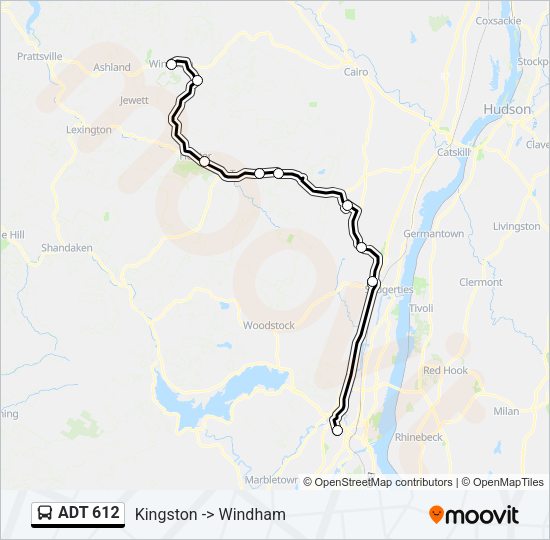 ADT 612 Bus Line Map