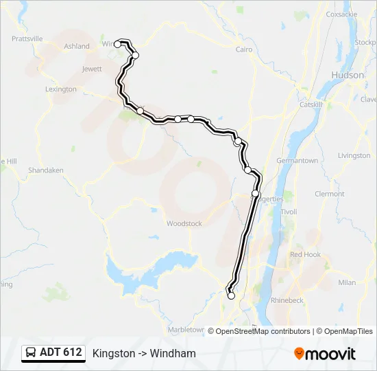 ADT 612 Bus Line Map