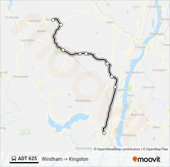ADT 625 Bus Line Map