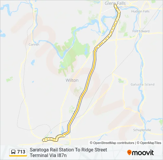 713 Bus Line Map