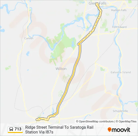 713 Bus Line Map