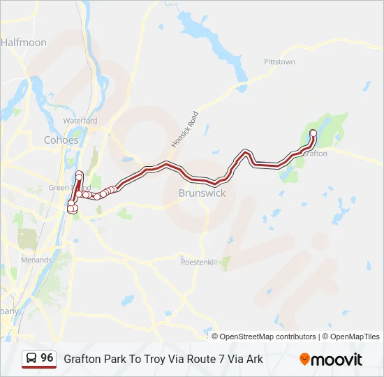 96 Bus Line Map