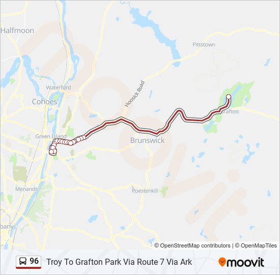 96 Bus Line Map