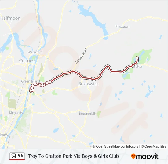 96 Bus Line Map