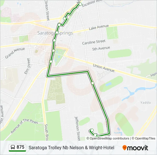 875 Bus Line Map