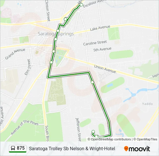 875 Bus Line Map