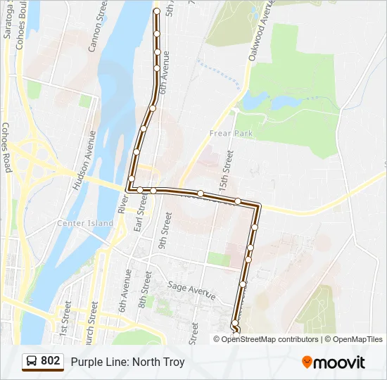 802 Bus Line Map