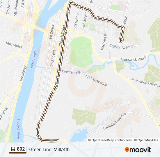 802 bus Line Map