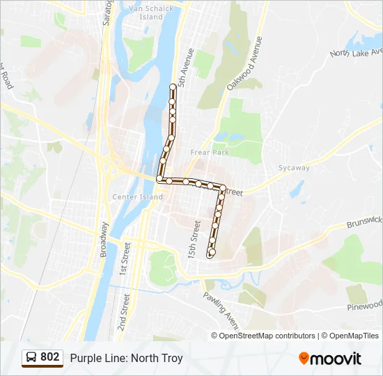 802 Bus Line Map