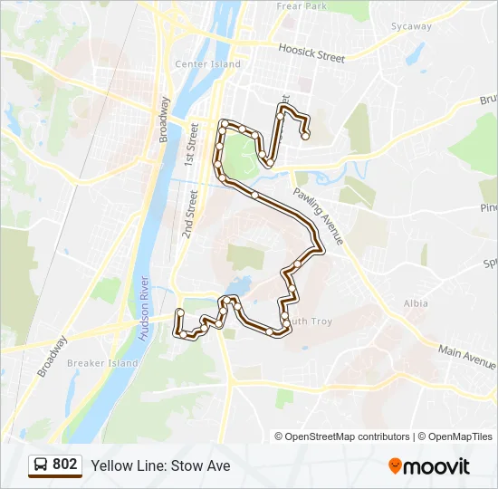 802 Bus Line Map