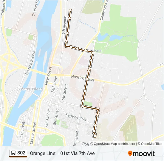 802 Bus Line Map