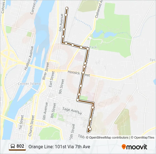 802 Bus Line Map
