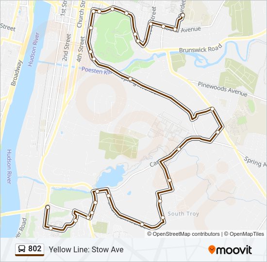 802 Bus Line Map