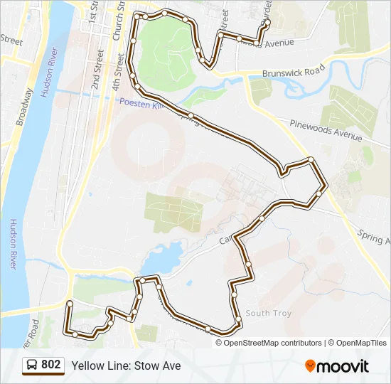 802 Bus Line Map
