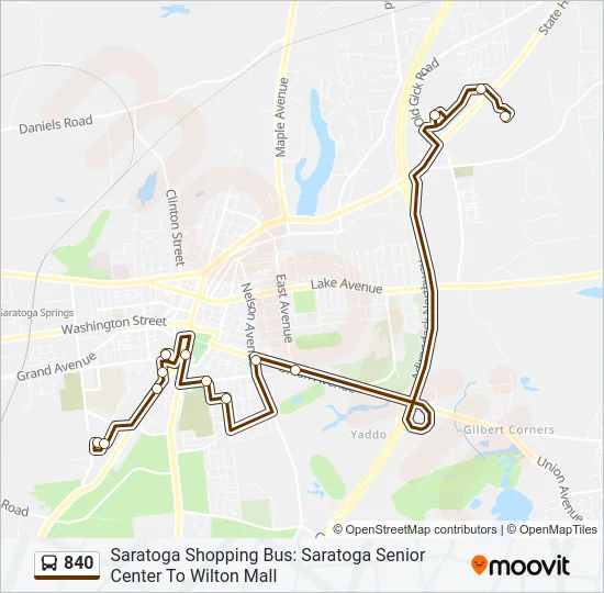 840 Bus Line Map