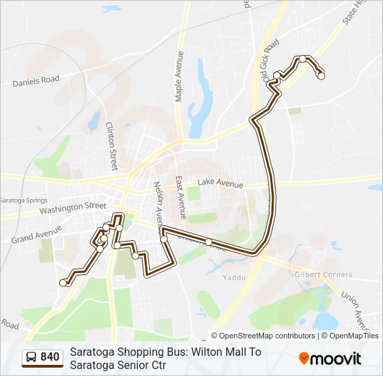 840 Bus Line Map