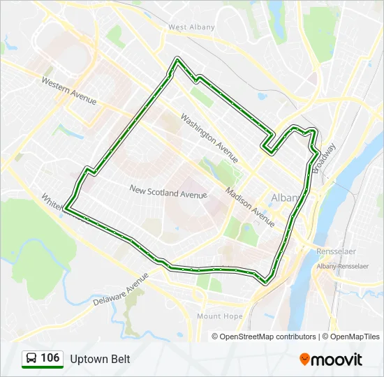 106 Bus Line Map