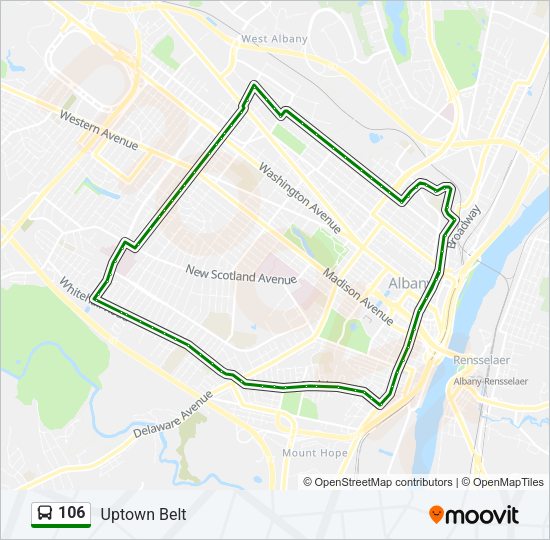 106 Bus Line Map