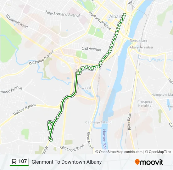 107 Bus Line Map