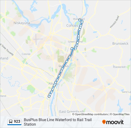 Mapa de 923 de autobús