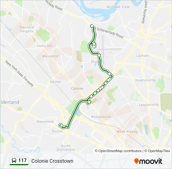117 Bus Line Map