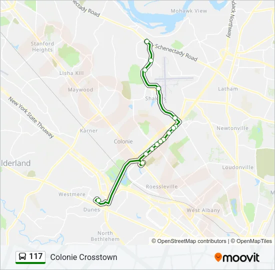 117 Bus Line Map