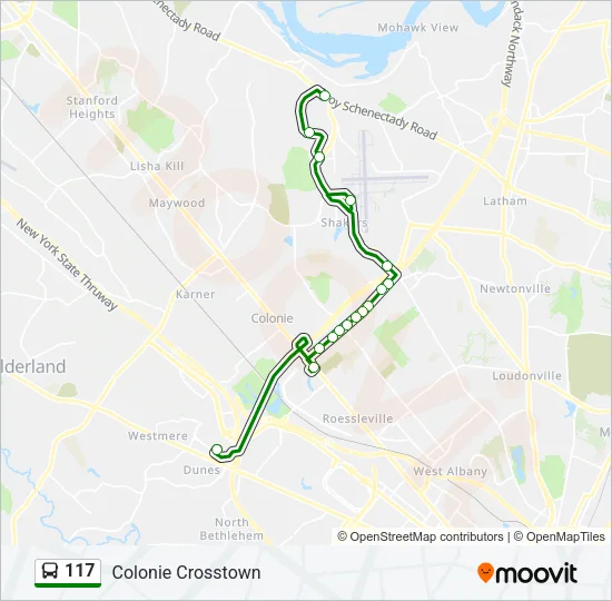 117 Bus Line Map