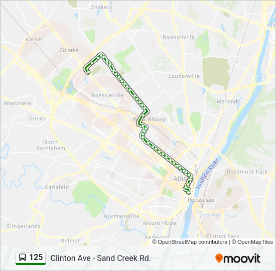 125 Bus Line Map