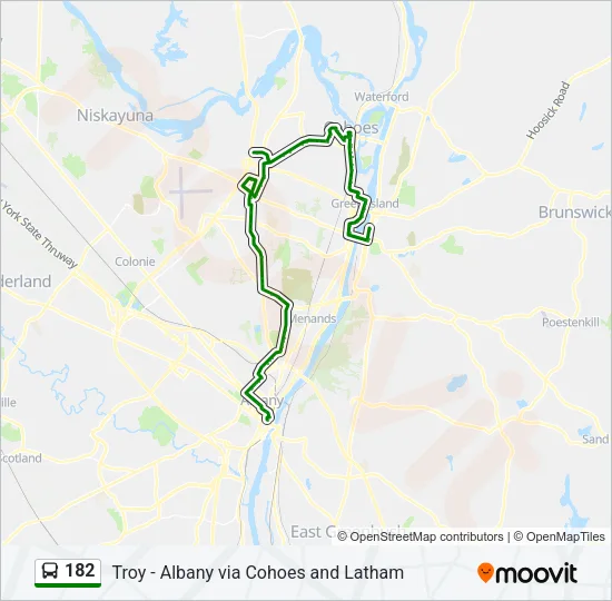 182 Bus Line Map