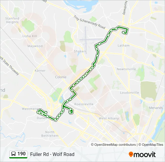 190 Bus Line Map