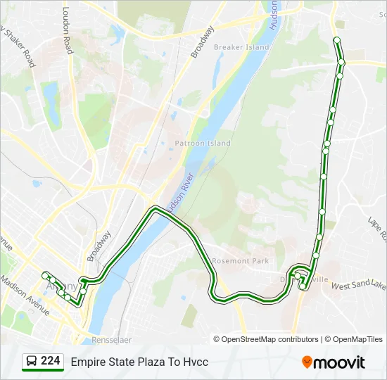 224 Bus Line Map