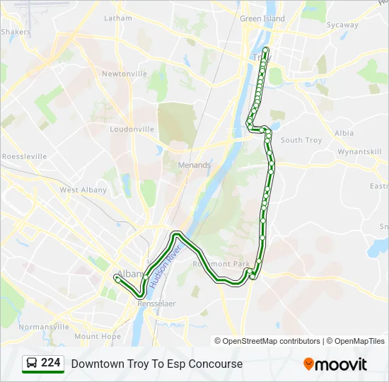 224 Bus Line Map