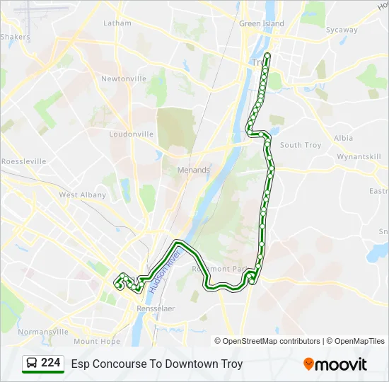 224 Bus Line Map
