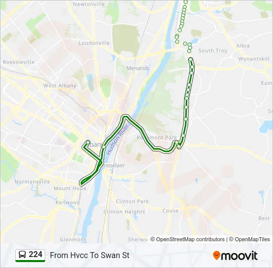 224 Bus Line Map