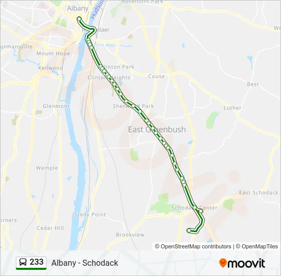 233 Bus Line Map