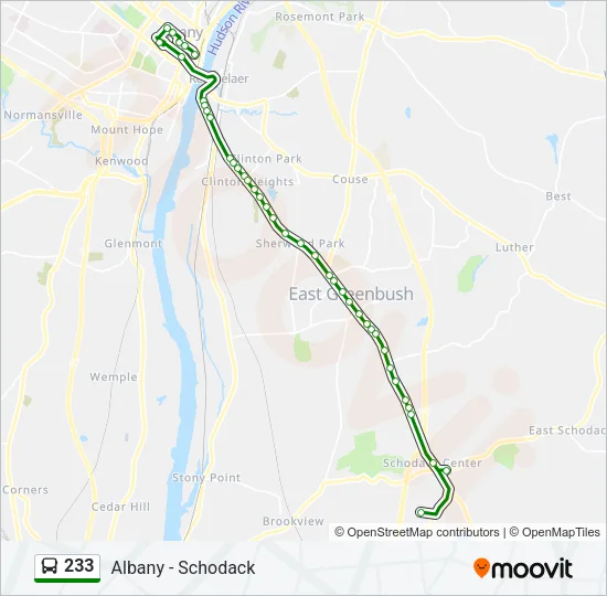 233 Bus Line Map