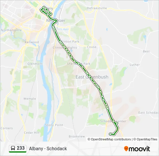 233 Route: Schedules, Stops & Maps - Schodack To Amazon Esp/Downtown ...