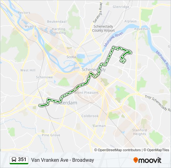 351 Bus Line Map