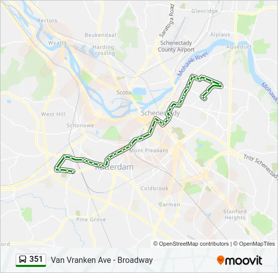 351 Bus Line Map