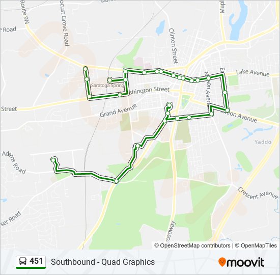 451 bus Line Map