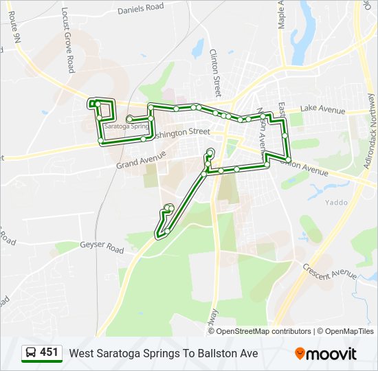 451 bus Line Map