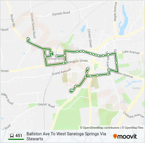 451 Bus Line Map