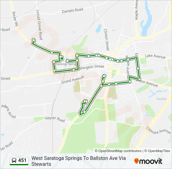 451 Bus Line Map