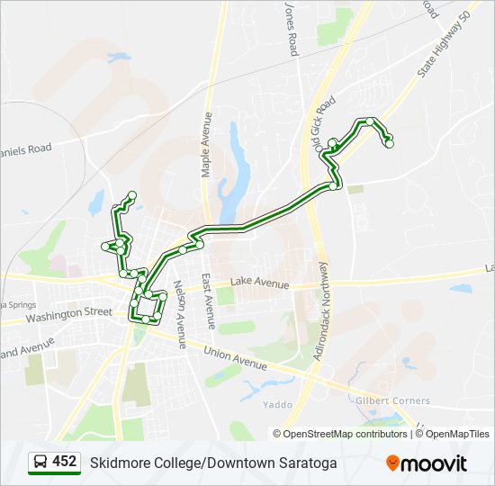 452 bus Line Map