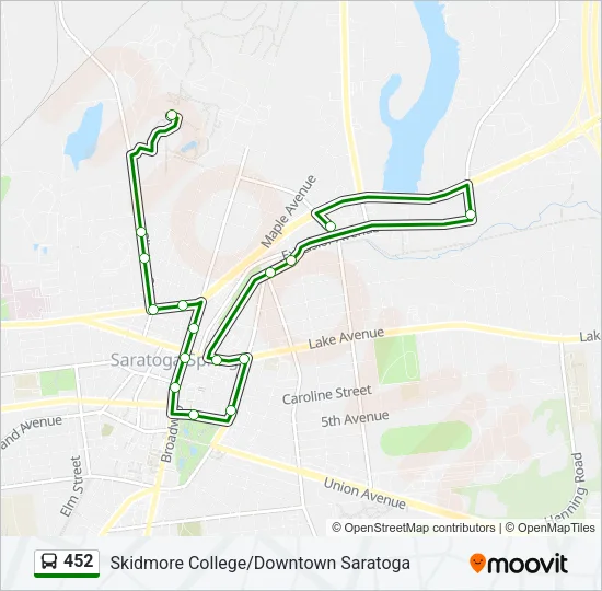 452 Bus Line Map