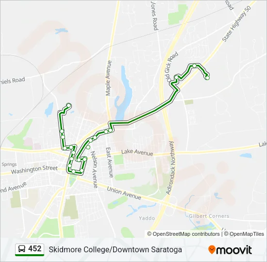 452 Bus Line Map